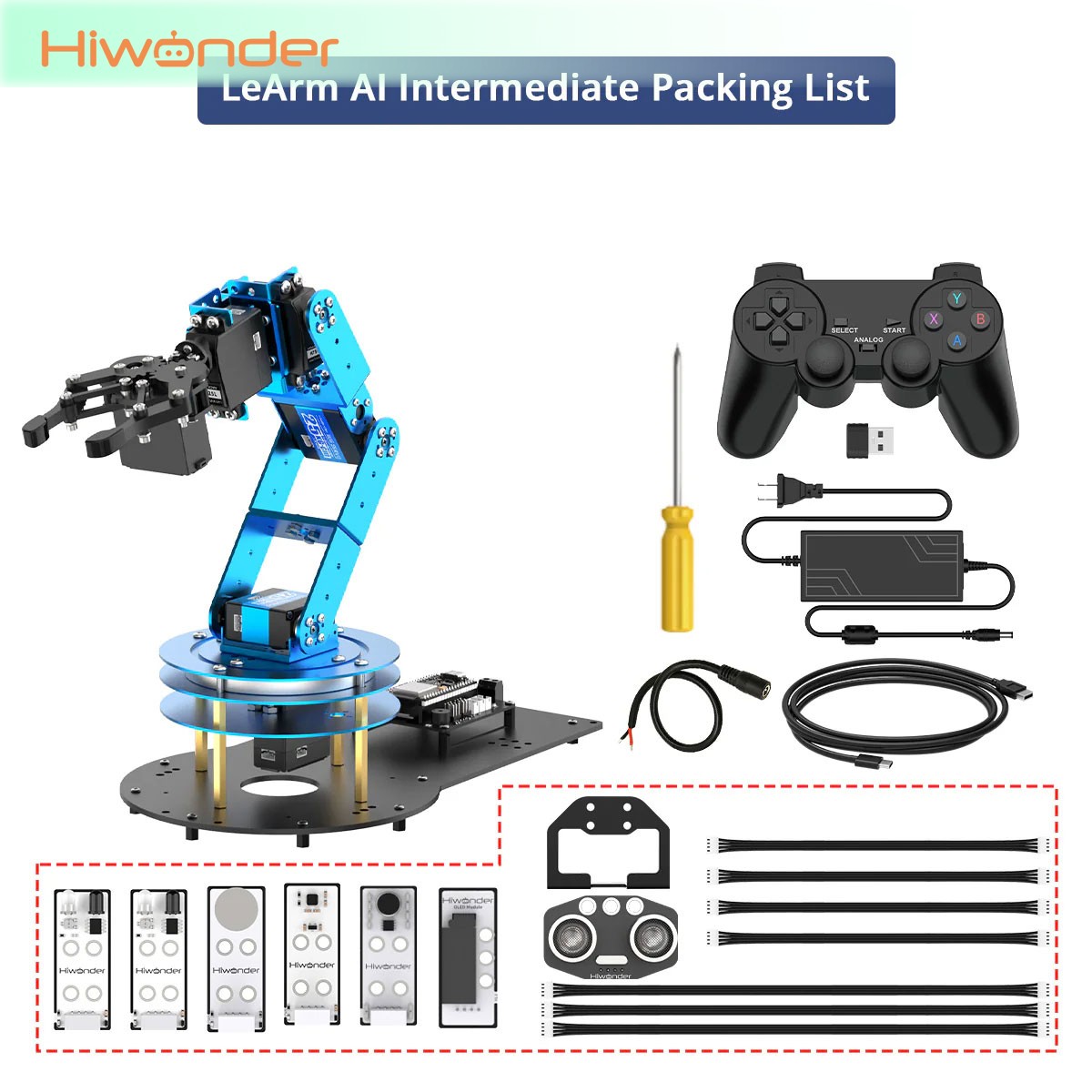 Diy Robot Electronics Kit - Hiwonder LeArm 6DOF Robot Kolu, ESP32