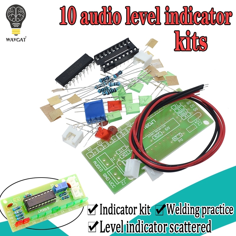 Diy Audio Electronics Kit - LM3915 DC 9V-12V 10 LED ses
