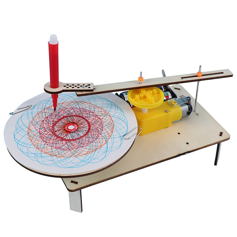Diy Robot Electronics Kit - 1-3 Adet DIY Ahşap Elektrikli Çizim