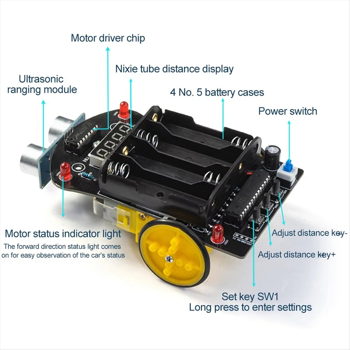 Diy Robot Electronics Kit - A40I Araba DIY Elektronik Kiti 51