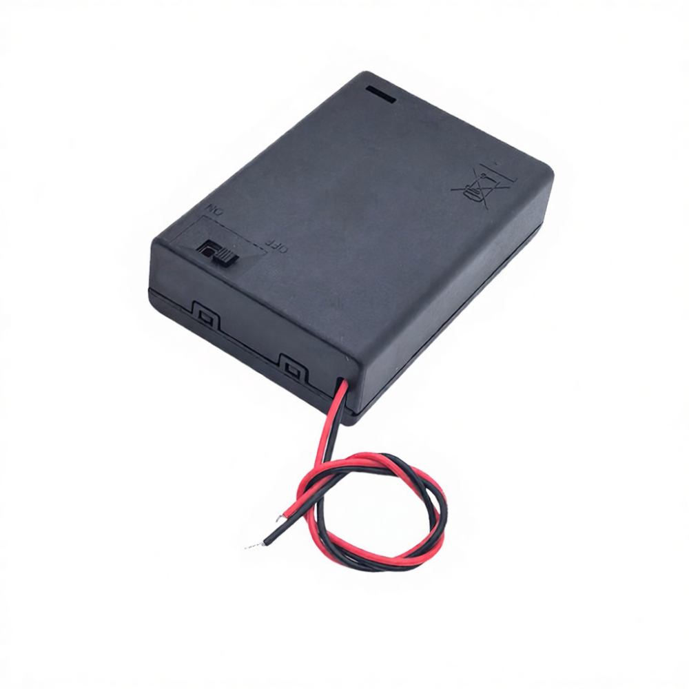 AA Pil Yuvası Kutusu, Kapaklı  - Diy Electronics Holder incelemesi ve fiyatı