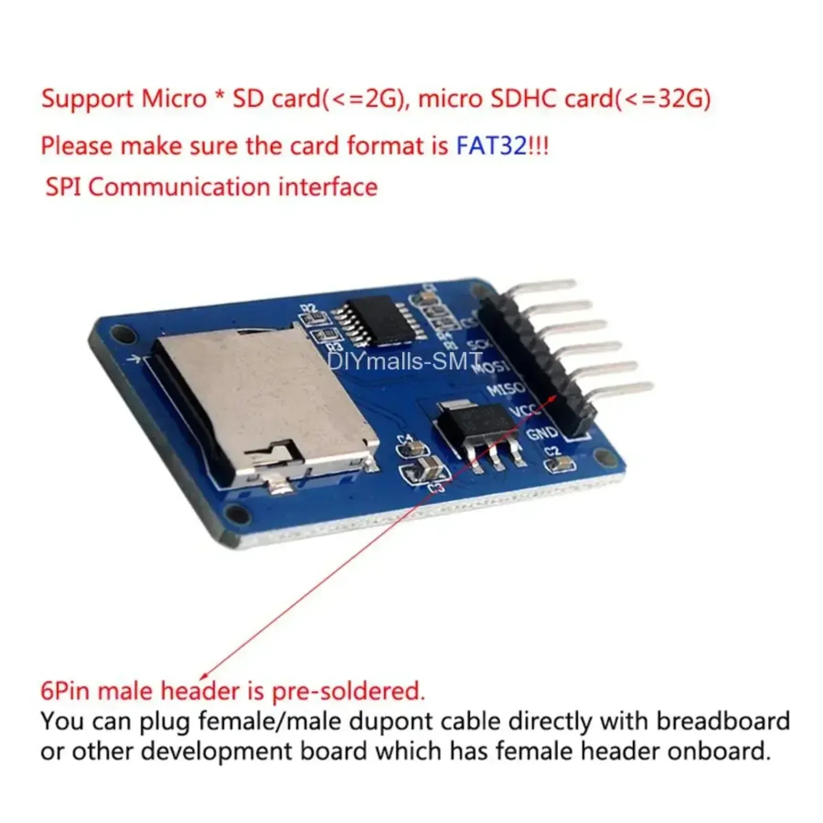 5 adet mikro SD kart modülü 40 - Sd Card Module Spi incelemesi ve fiyatı